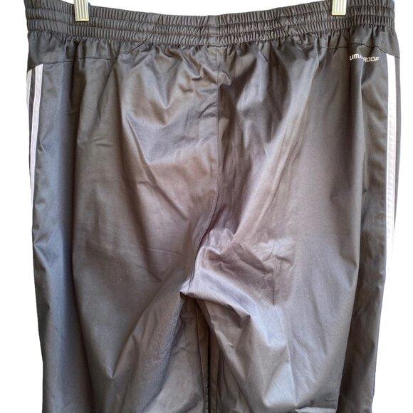 Adidas Climalite  Men Track Pant Sz XL 3 Stripe Black White Ankle Zip Mesh Lined - Picture 14 of 16